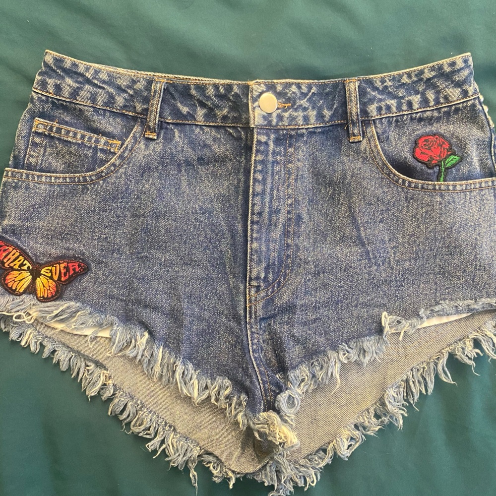 Dolls Kill x Horoscopes - Studded High Waisted Jean Shorts